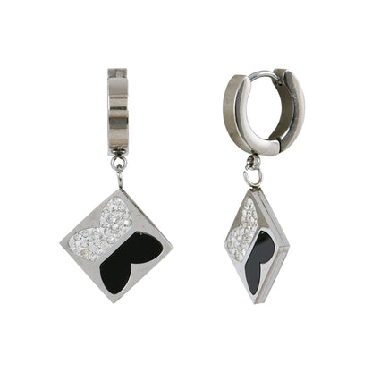 Silver Butterfly Drop Earrings