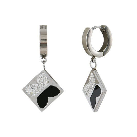 Silver Butterfly Drop Earrings
