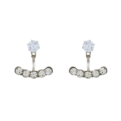 Silver CZ Ear Jackets