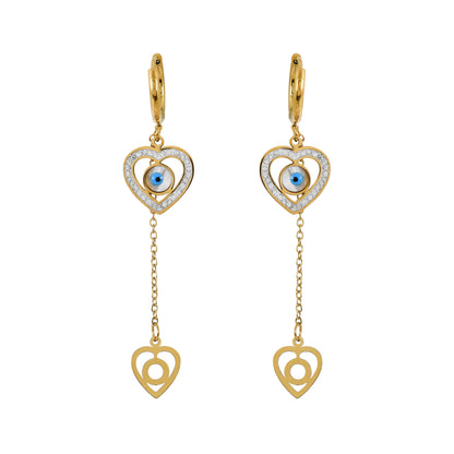 Gold Evil Eye Earrings