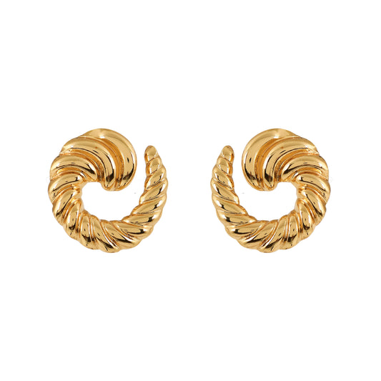 Gold Twisted Hoop Earrings