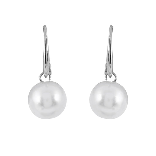 Silver Pearl Drop Earrings