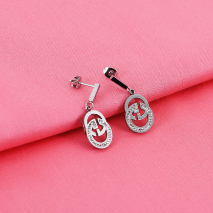 Silver Glam Dangle Earrings
