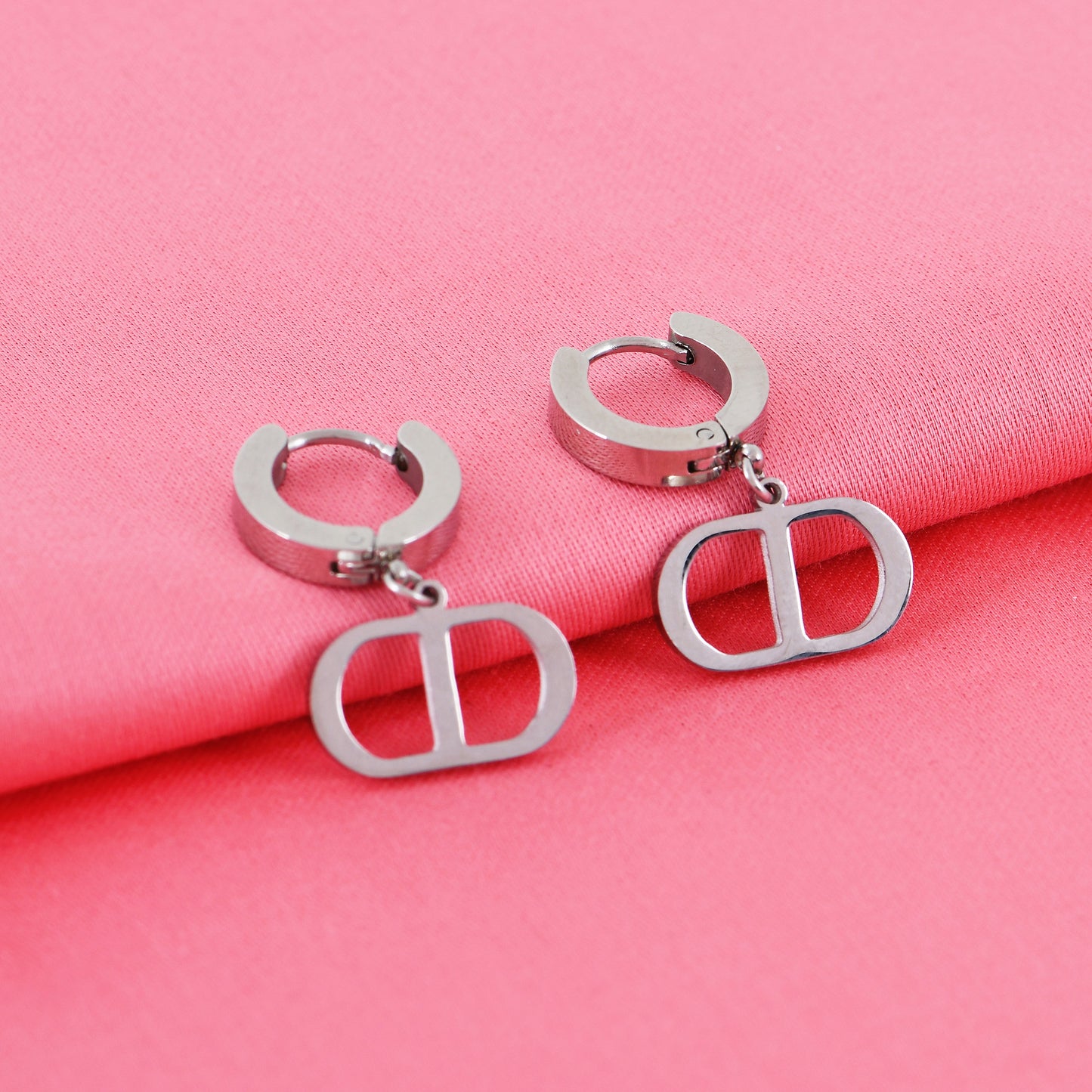 Silver Minimal Hoop Drops