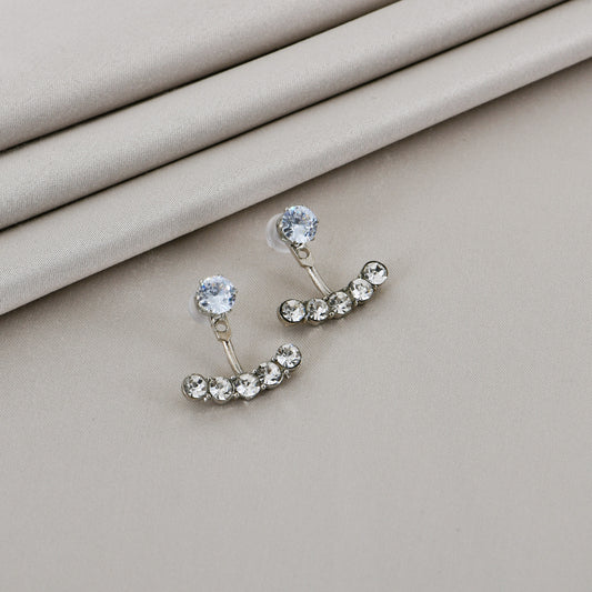 Silver CZ Ear Jackets