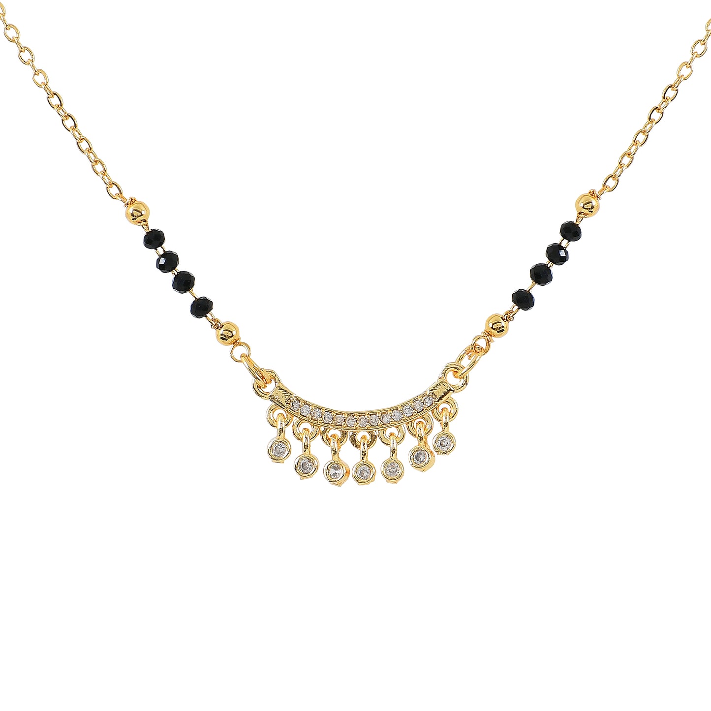 Gold CZ Minimal Mangalsutra.
