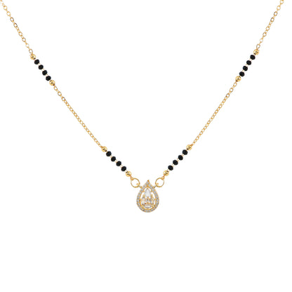 Gold Teardrop CZ Mangalsutra