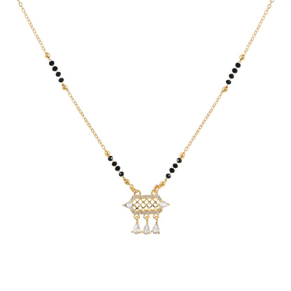 Gold CZ Charm Mangalsutra