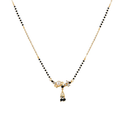 Gold Pearl Floral Mangalsutra
