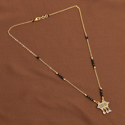 Gold CZ Charm Mangalsutra