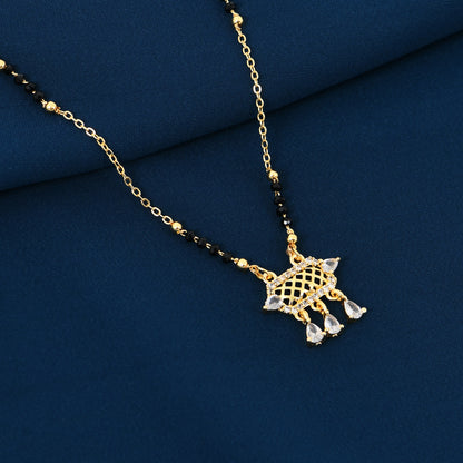 Gold CZ Charm Mangalsutra