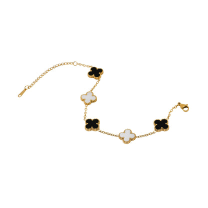 Golden Enamel Charm Bracelet