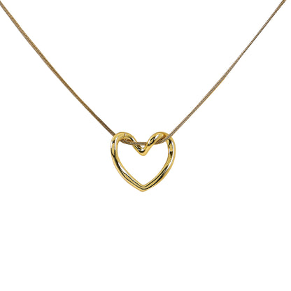 Gold Heart Pendant Necklace