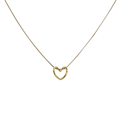 Gold Heart Pendant Necklace