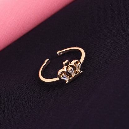Golden Crown CZ Ring