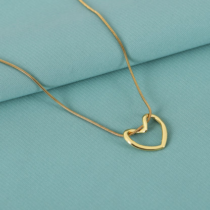 Gold Heart Pendant Necklace