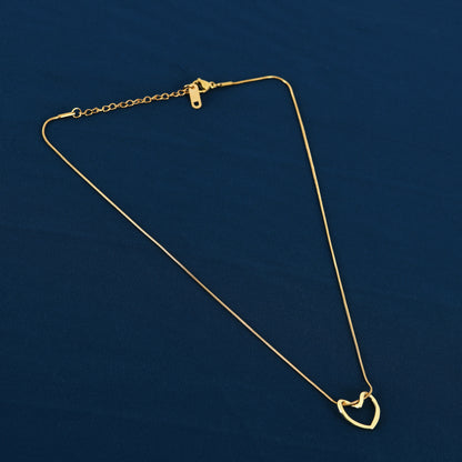 Gold Heart Pendant Necklace