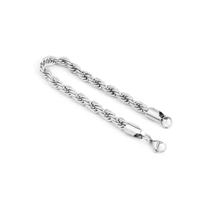 Silver Rope Bracelet (22cm)