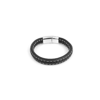 Black Leather Bracelet (20cm)