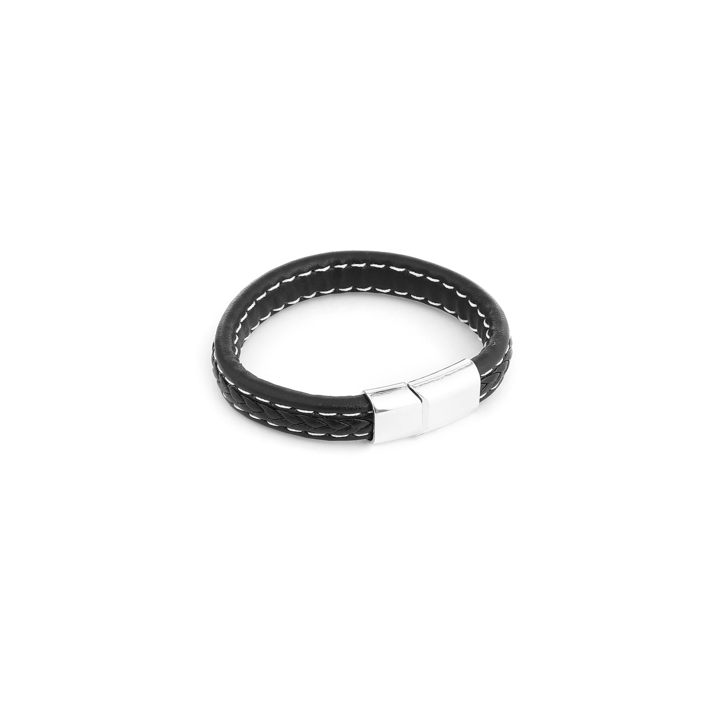 Black Leather Bracelet (20cm)