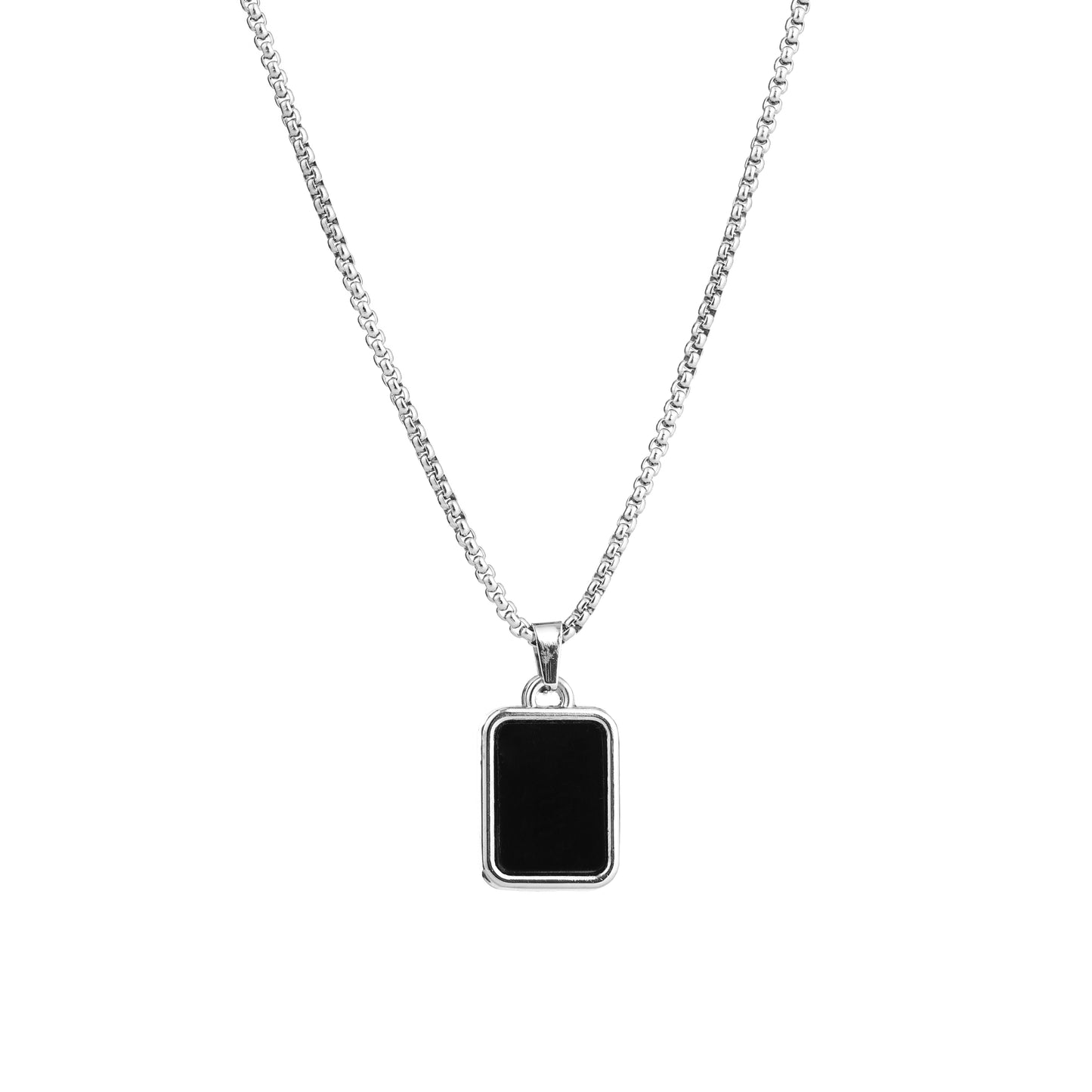 Silver Tag Pendant Chain (22inch)