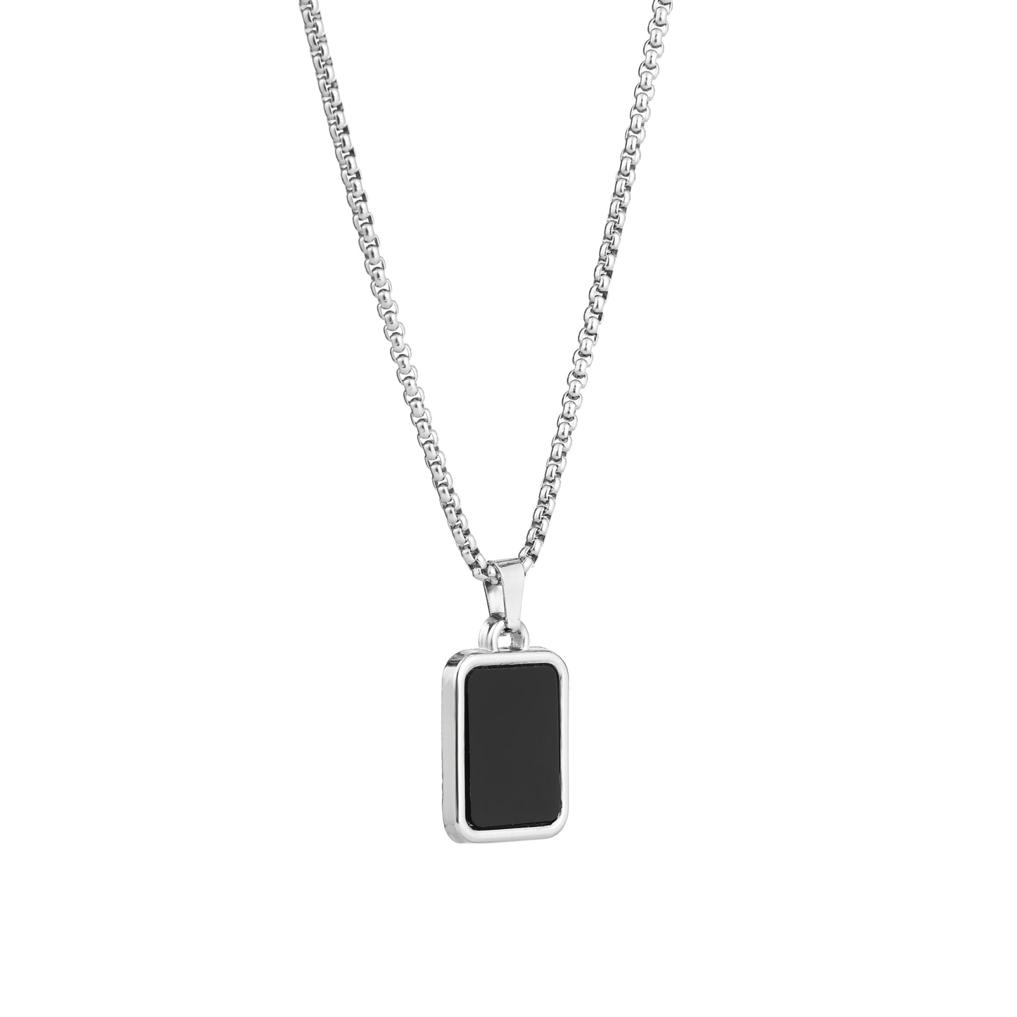 Silver Tag Pendant Chain (22inch)