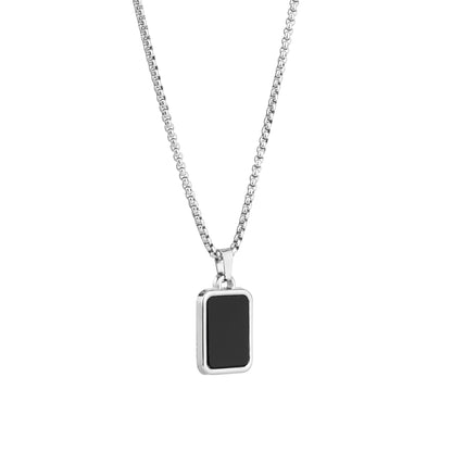 Silver Tag Pendant Chain (22inch)