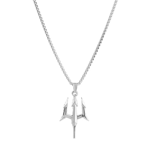 Silver Trishul Pendant Chain