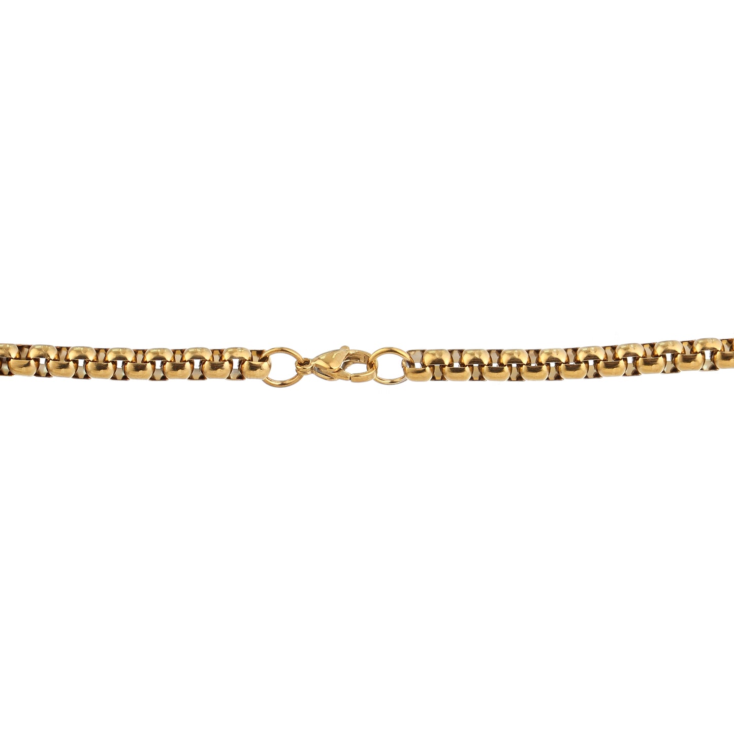 Men Gold Box Chain - 21.5 Inch