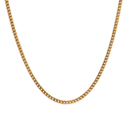 Mens Gold Cuban Chain - 21.5 Inch