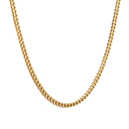 Mens Gold Cuban Chain - 21.5 Inch