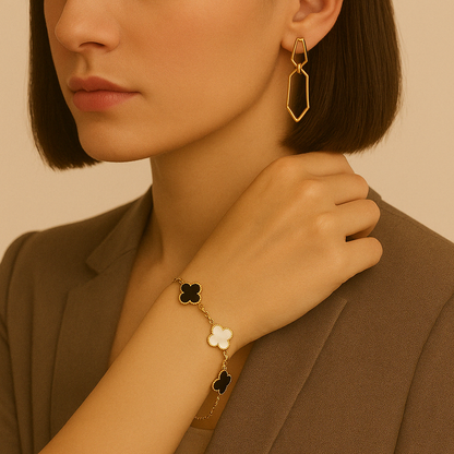 Golden Enamel Charm Bracelet