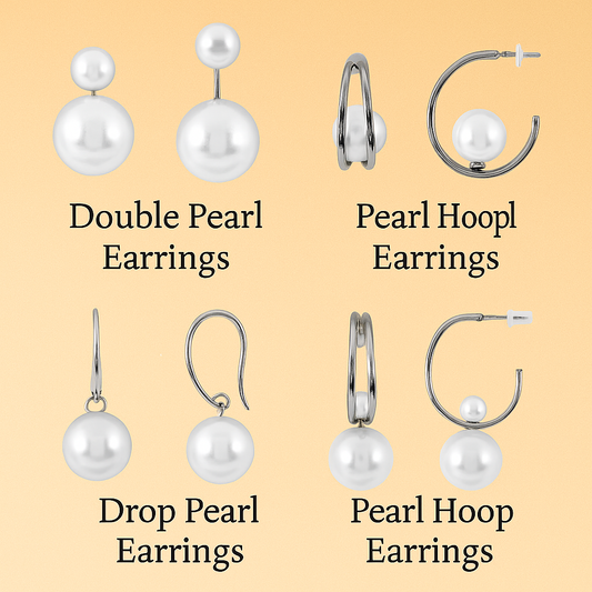 Pearl Earrings Combo Set – 4 Styles