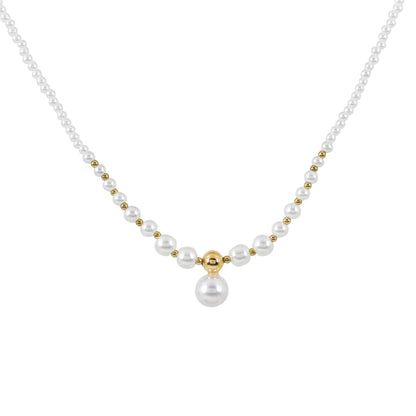 Gold Bead & Pearl Necklace for Women – a premium designer necklace with gold beads and pearls