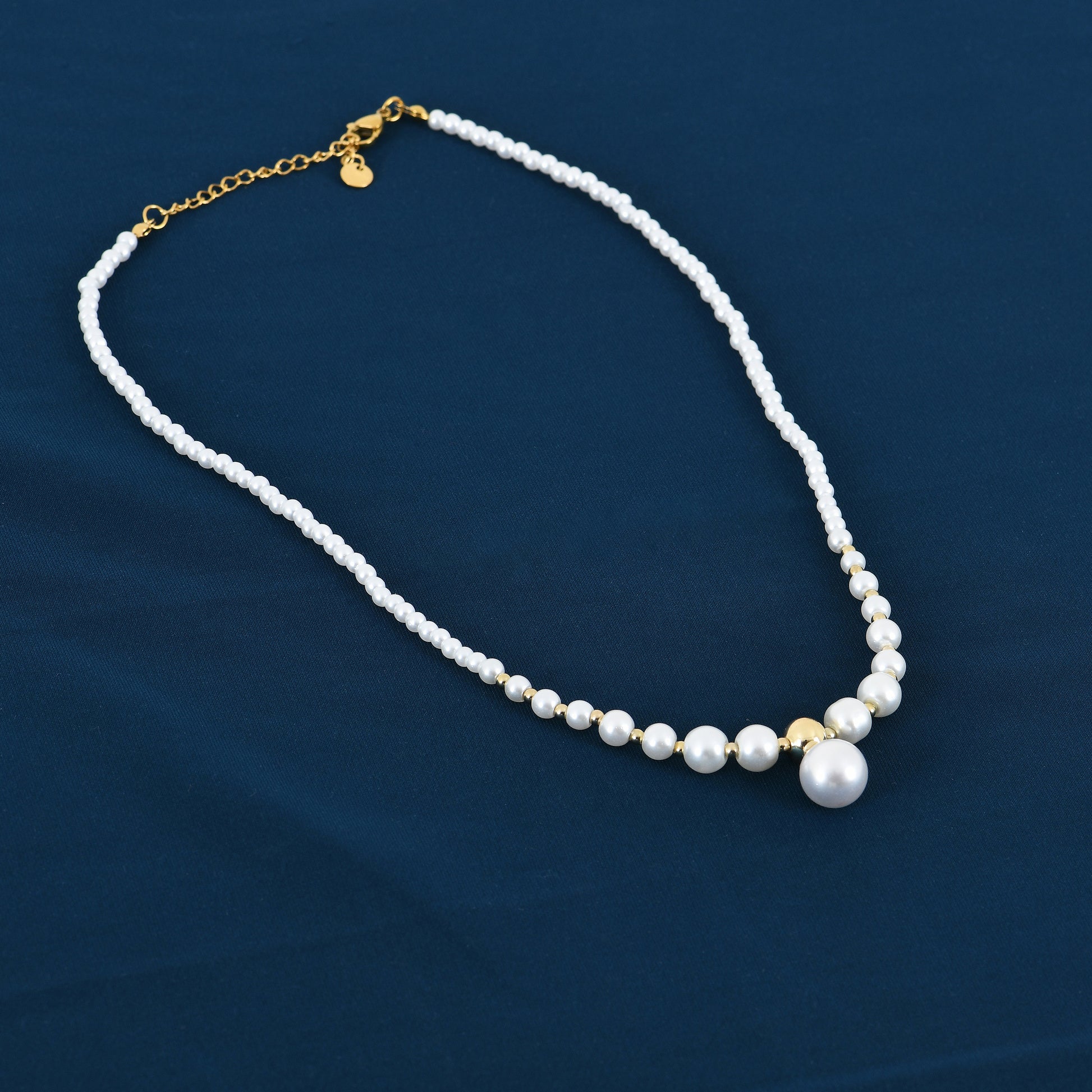 Gold Bead & Pearl Necklace for Women – a stunning women's pearl necklace for everyday and festive wear