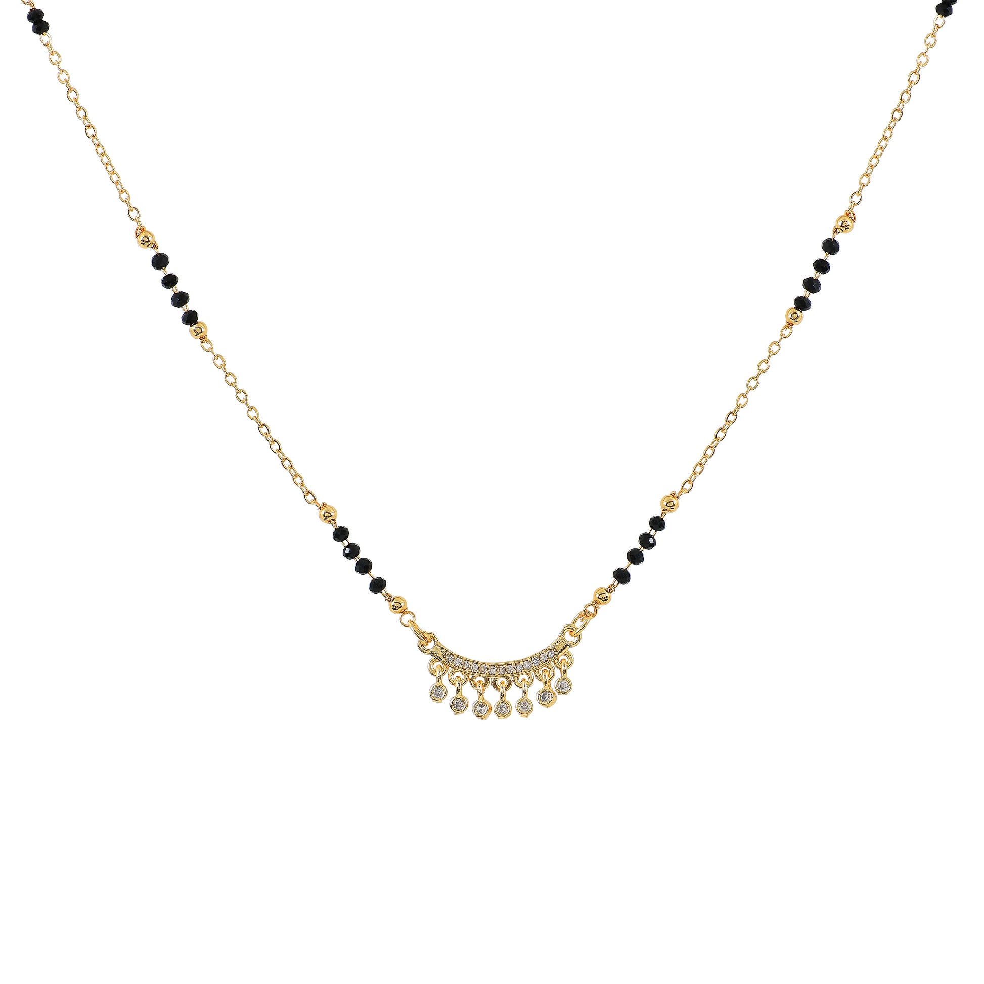 Gold CZ Minimal Mangalsutra for Women – stylish and trendy minimal mangalsutra design