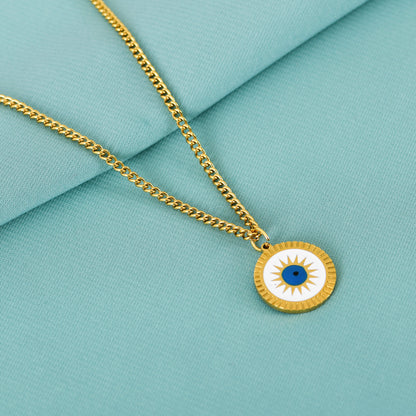 Gold Evil Eye Pendant Necklace for Women – elegant evil eye pendant necklace with minimal gold detailing