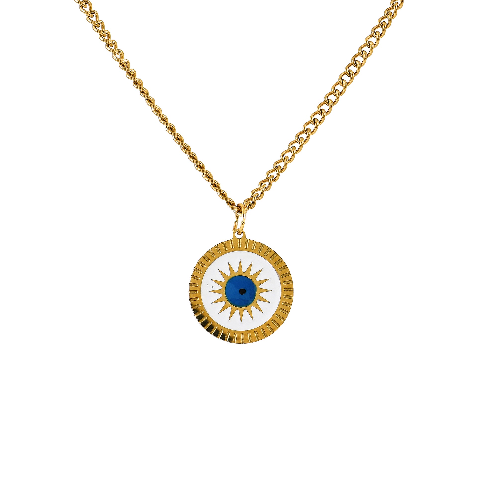 Gold Evil Eye Pendant Necklace for Women – a perfect simple necklace for girl who loves subtle charm