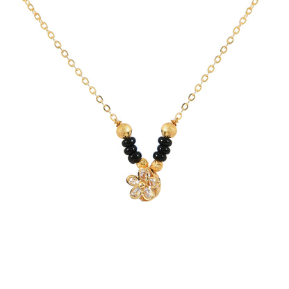 Gold Floral CZ Mangalsutra for Women – best place to buy mangalsutra online