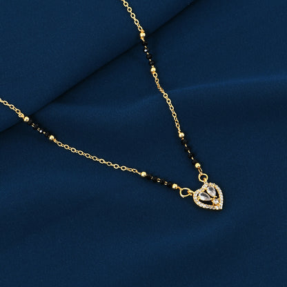 Gold Heart Mangalsutra for Women – lightweight daily wear mangalsutra