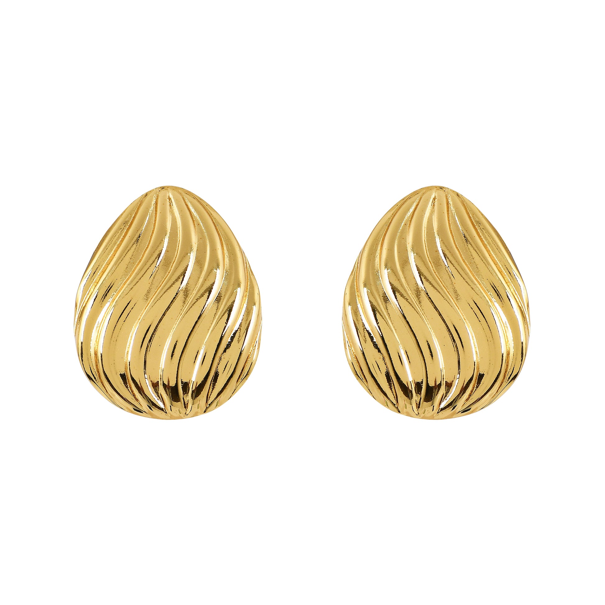 Gold Leaf Texture Studs For Women – elegant and timeless gold leaf studs for every occasion