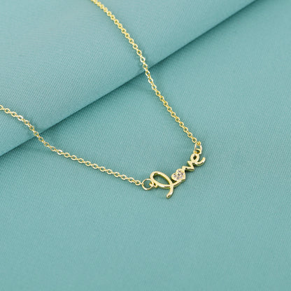Gold Love Letter Necklace For Women – love necklace with elegant and meaningful design