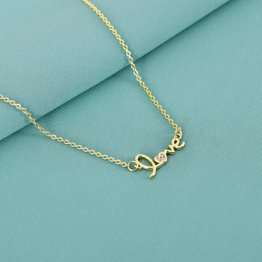 Gold Love Letter Necklace For Women – love necklace with elegant and meaningful design