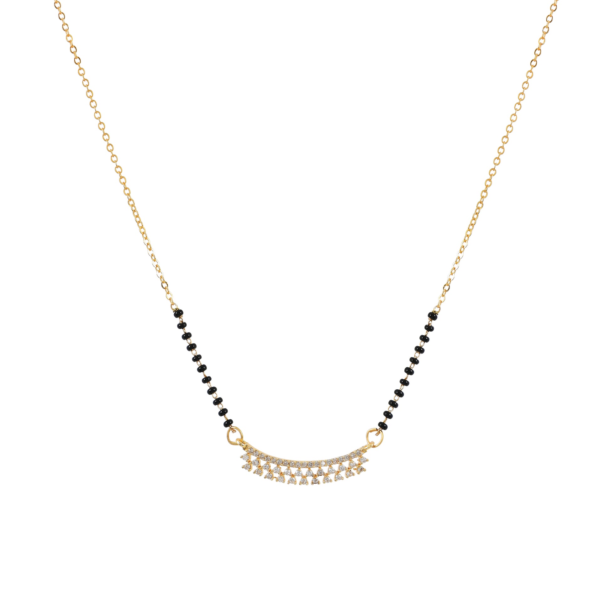 Gold Minimal CZ Mangalsutra for Women – elegant and lightweight daily wear jewelry