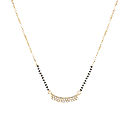 Gold Minimal CZ Mangalsutra for Women – elegant and lightweight daily wear jewelry