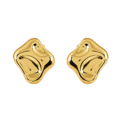 Gold Molten Stud Earrings For Women – elegant and modern stud earrings for every occasion