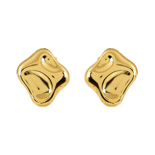 Gold Molten Stud Earrings For Women – elegant and modern stud earrings for every occasion