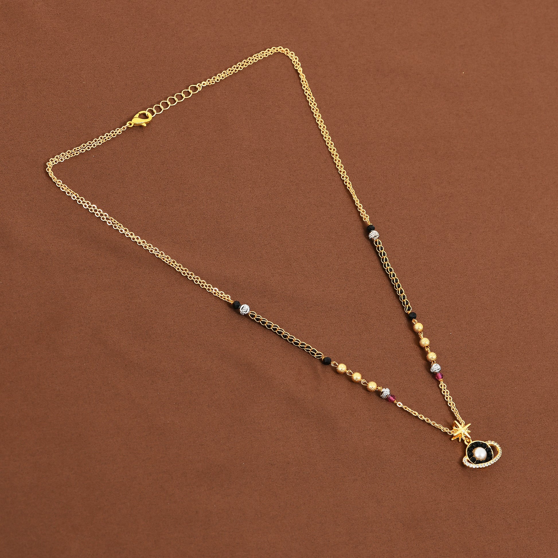Gold Planet Pearl Mangalsutra For Women – trendy fancy jewellery for gifting