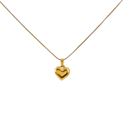 Gold Puffy Heart Necklace for Women – perfect choice in heart necklaces for women for gifting or everyday wear