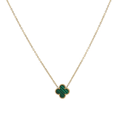 Trendy Green Clover necklace design in gold – perfect blend of style and simplicity for modern women